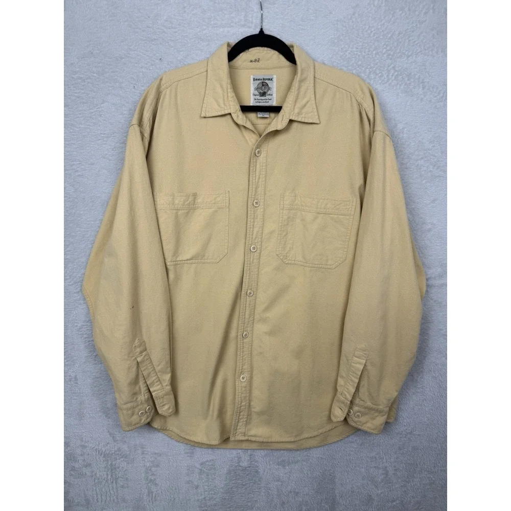 Vintage Banana Republic Adventure Outfitters Button Shirt Travel Wear Men's XL